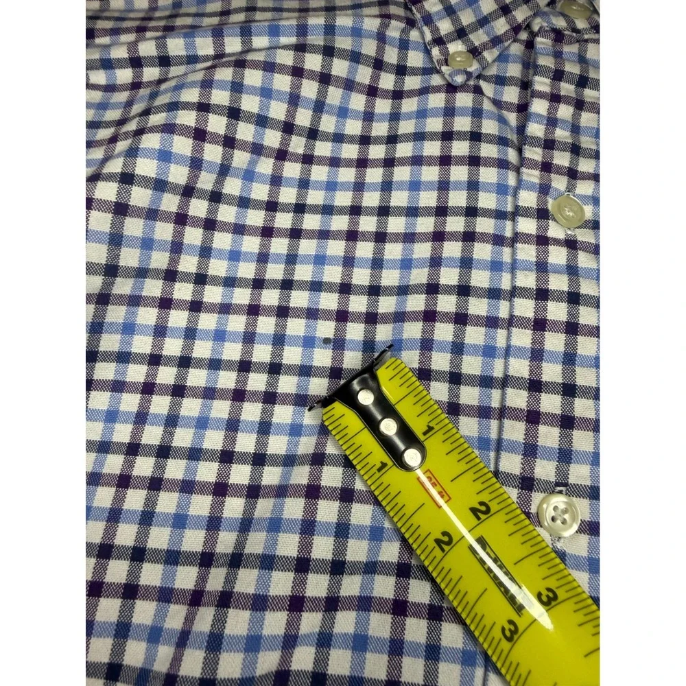 Polo Ralph Lauren Button Down Shirt Mens 2XL Blue Purple Plaid Long Sleeve Pony